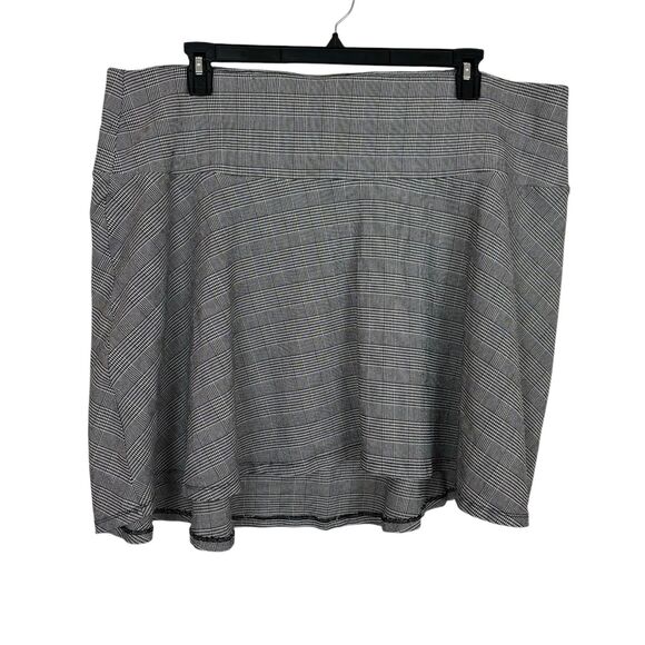 Torrid Black White Houndstooth Skater Mini Skirt Women’s Plus Size 3 - Picture 3 of 6